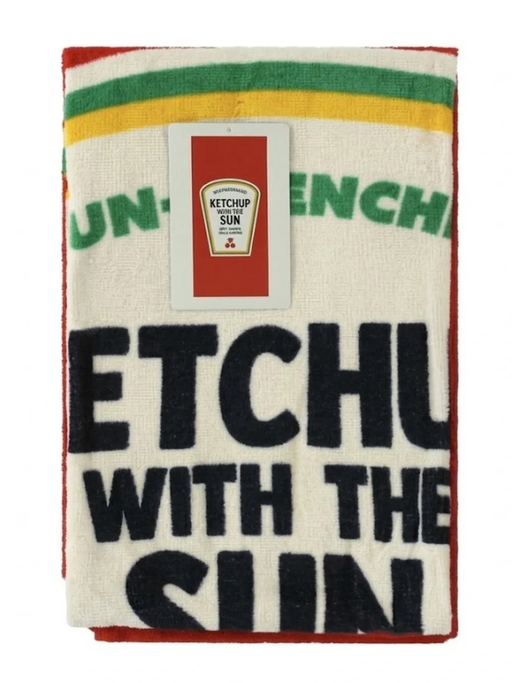 Ketchup With The Sun Red Beach Towel Funny
